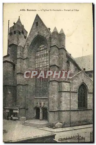 Cartes postales Rennes L Eglise St Germain Portail et Tour