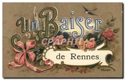 Cartes postales Rennes Baiser