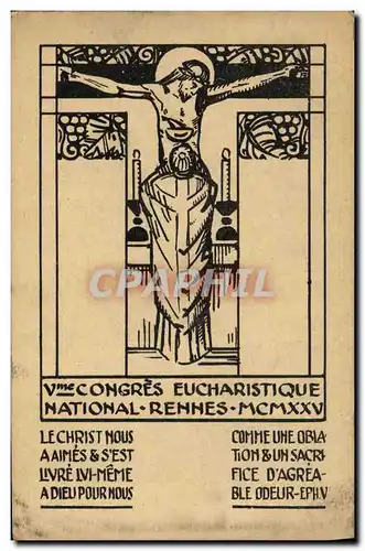 Cartes postales Rennes Congres eucharistique National