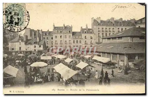 Cartes postales Rennes Marche de la Poissonnerie TOP