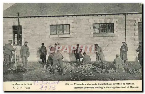 Cartes postales Rennes Prisonniers allemands aux environs de Rennes Militaria
