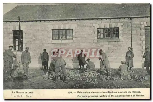 Cartes postales Rennes Prisonniers allemands aux environs de Rennes Militaria
