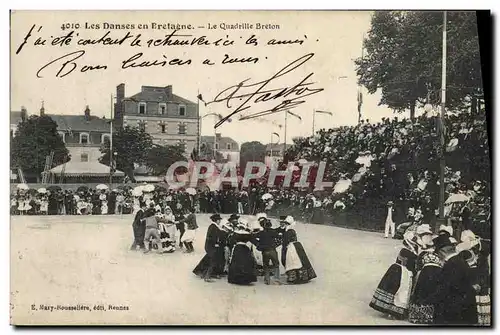 Ansichtskarte AK Rennes Le quadrille Breton danse Folklore Costume