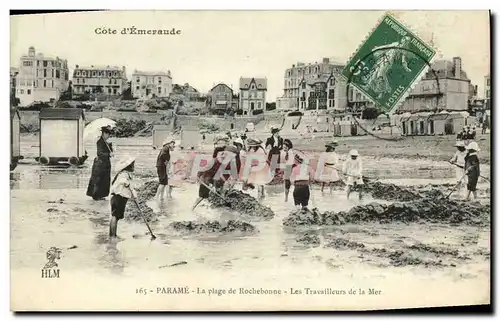 Cartes postales Parame La plage de Rochebonne Les travailleurs de la mer Enfants