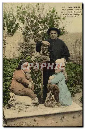 Ansichtskarte AK Rotheneuf Les Rochers Sculptes et mme de Rotheneuf Vue prise maison de l ermite