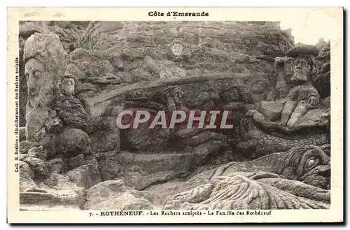 Cartes postales Rotheneuf Les Rochers Sculptes La famille des Rotheneuf