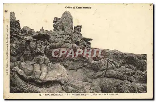 Cartes postales Rotheneuf Les Rochers Sculptes Monsieur de Rotheneuf