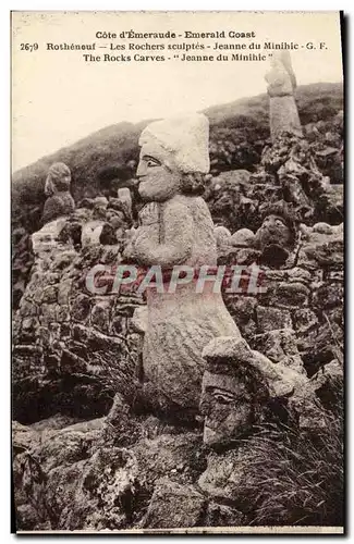 Cartes postales Rotheneuf Les Rochers Sculptes Jeanne du Minihic