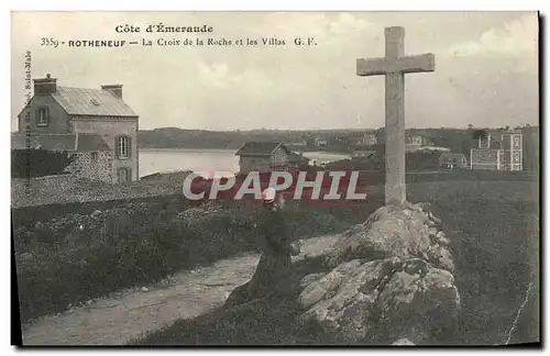 Ansichtskarte AK Rotheneuf La croix de la Roche et les villas