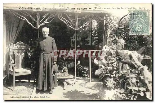 Cartes postales Rotheneuf Une Visite Rochers Sculptes La Grotte