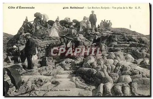 Cartes postales Rotheneuf Les Rochers Sculptes Vue Prise de la Mer