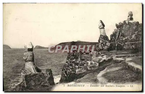 Cartes postales Rotheneuf Vue generale des Rochers Sculptes