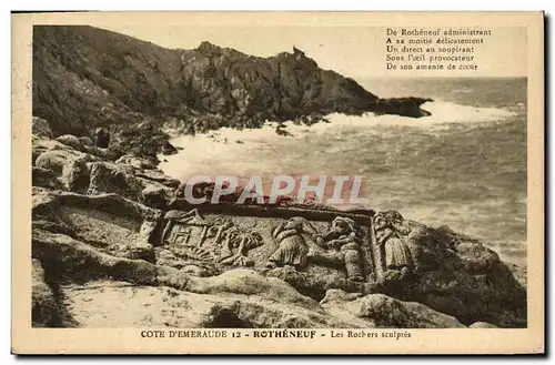 Cartes postales Rotheneuf Les rochers sculptes