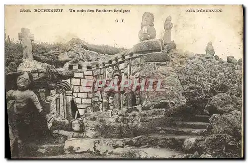 Cartes postales Rotheneuf Un Coin des Rochers Sculptes