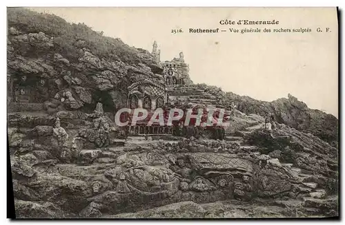 Cartes postales Rotheneuf Vue Generale des Rochers Sculptes