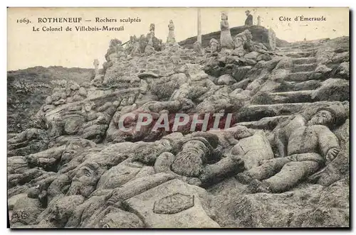 Cartes postales Rotheneuf Rochers Sculptes Le colonel de Villebois Mareuil