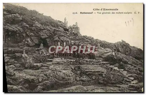 Cartes postales Rotheneuf Vue Generale des Rochers Sculptes