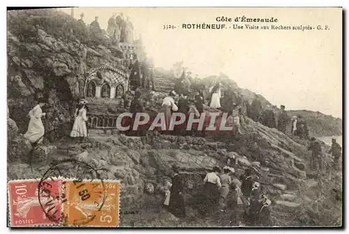 Cartes postales Rotheneuf Une Visite aux Rochers Sculptes