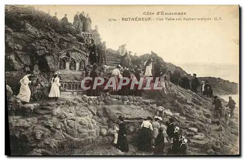 Cartes postales Rotheneuf Une Visite aux Rochers Sculptes