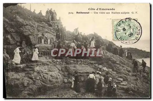 Cartes postales Rotheneuf Une Visite aux Rochers Sculptes