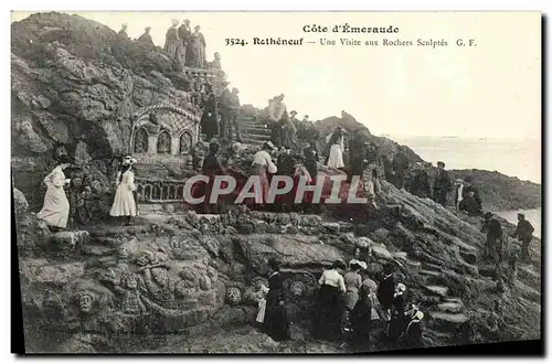 Cartes postales Rotheneuf Une Visite aux Rochers Sculptes