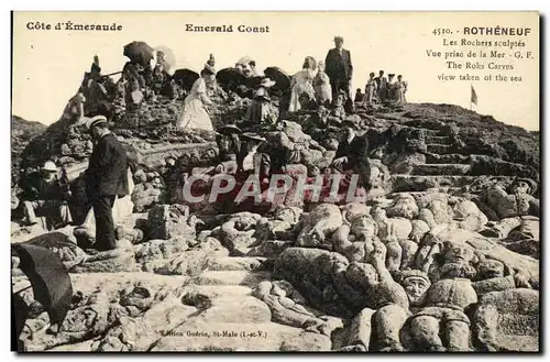 Cartes postales Rotheneuf Les Rochers Sculptes Vue prise de la mer