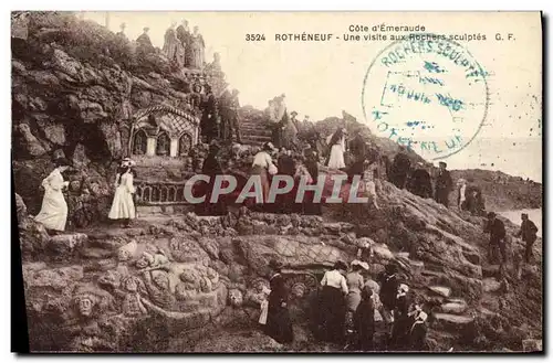 Cartes postales Rotheneuf Une Visite aux Rochers Sculptes