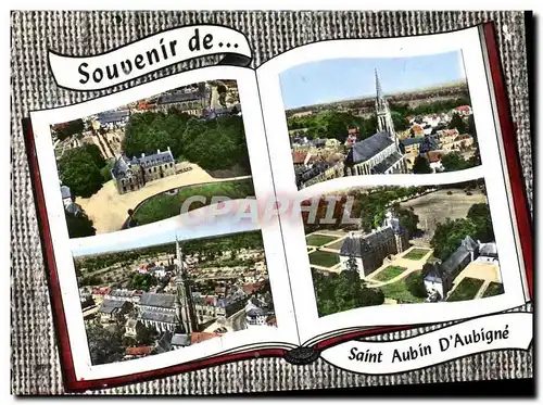 Cartes postales moderne Saint Aubin D Aubigne Le Chateau L Eglise Vue Generale Andouille