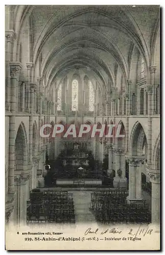 Cartes postales Saint Aubin D Aubigne Interieur de L Eglise