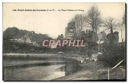 Cartes postales St Aubin Du Cormier Le vieux chateau et l etang