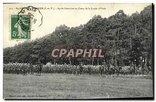 Ansichtskarte AK St Aubin Du Cormier Apres l exercice au camp de la lande d Ouee Militaria