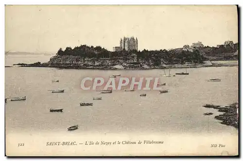 Cartes postales Saint Briac L Ile de Nezay et le Chateau de Villebresme