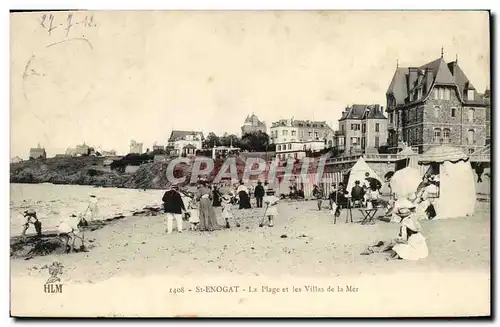 Ansichtskarte AK St Enogat La Plage et les Villas de la Mer