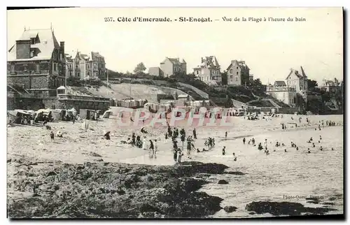 Cartes postales St Enogat Vue de la Plage a l heure du bain