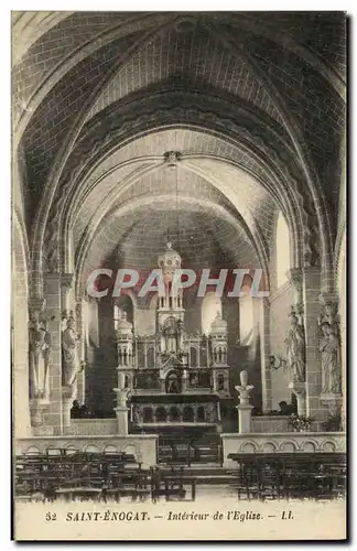 Ansichtskarte AK Saint Enogat Interieur de l Eglise