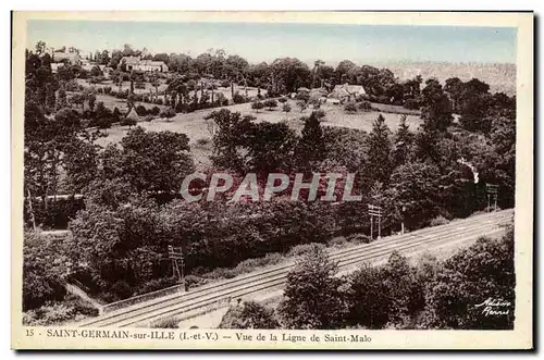 Cartes postales Saint Germain sur Ille Vue de la Ligne de Saint Malo