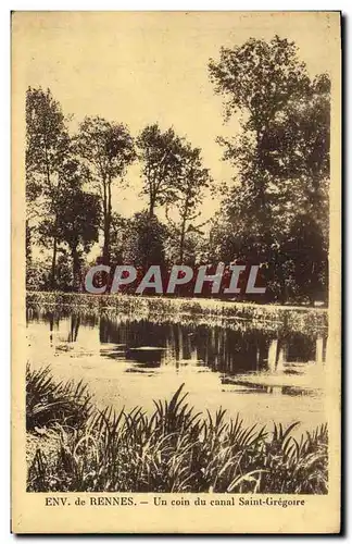 Cartes postales Environs de Rennes Un coin du canal Saint Gregoire