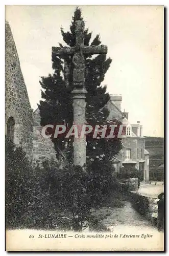 Cartes postales St Lunaire Croix monolithe pres de l Ancienne Eglise