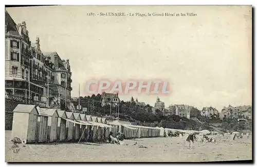 Cartes postales St Lunaire La Plage Le Grand Hotel et les Villas