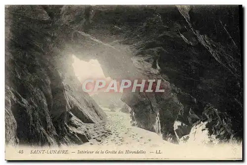 Ansichtskarte AK Saint Lunaire Interieur de la Grotte des Hirondelles