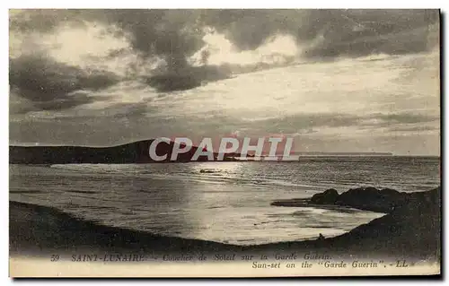 Cartes postales Saint Lunaire Coucher de soleil sur la garde Guerin