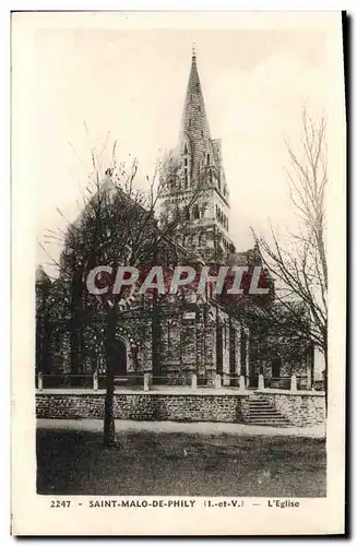 Ansichtskarte AK Saint Malo de Phily L Eglise