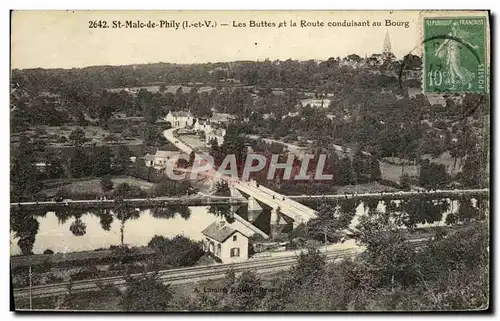 Ansichtskarte AK Saint Malo de Phily Les Buttes et la Route conduisant au Bourg