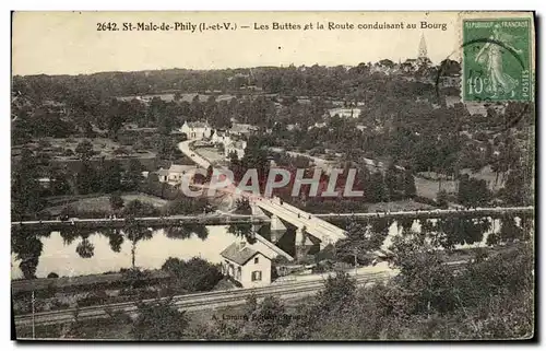 Cartes postales Saint Malo de Phily Les Buttes et la Route conduisant au Bourg