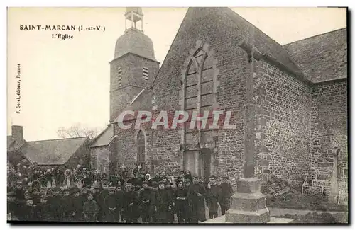 Cartes postales Saint Marcan L Eglise Enfants TOP