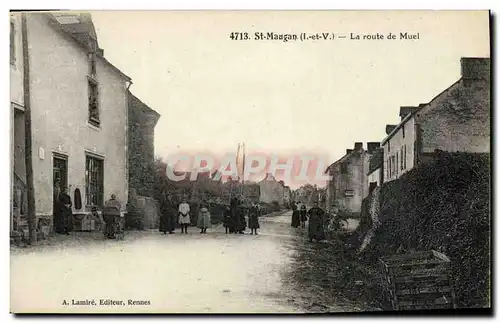 Cartes postales Saint Maugan La route de Muel