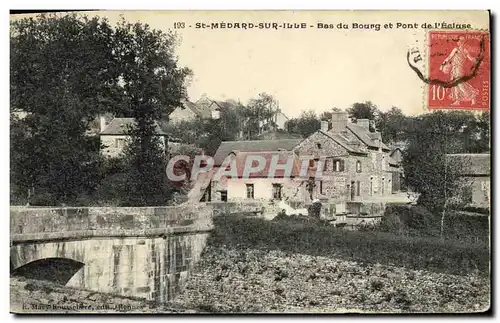 Cartes postales St Medard sur llle Bas du Bourg et Pont de l Ecluse