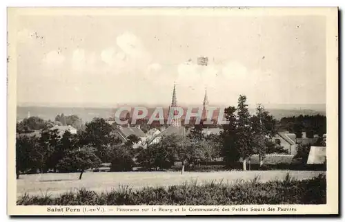 Cartes postales Saint Pern Panorama sur le Bourg et la Communaute des Petites Soeurs des Pauvres