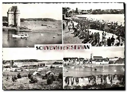 Cartes postales moderne Saint Servan Tour Solidor Plage des Bas Sablons Camping de la cite Le port