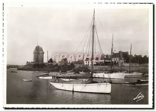 Moderne Karte Saint Servan sur Mer Le Port et la Tour Solidor Bateau